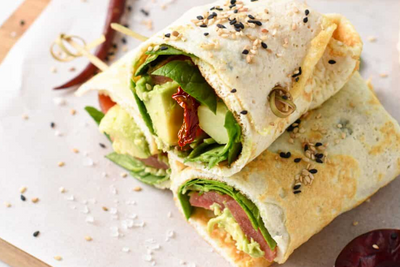 Avocado Cottage Cheese Wraps