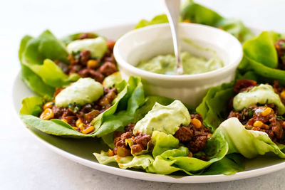 Beef and Avocado Lettuce Wraps