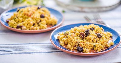 Couscous with Carrots, Walnuts and Raisins