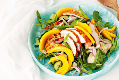 Mango Chicken Salad with Yogurt Dressing