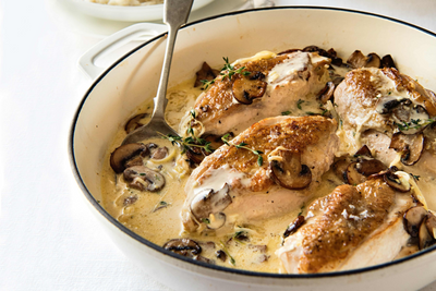 Seared Chicken with Creamy Mushroom Sauce